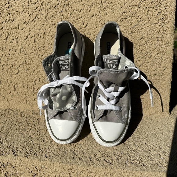 Converse gray double tongue polka dot patterned all star from 2016-2018. - Picture 8 of 8